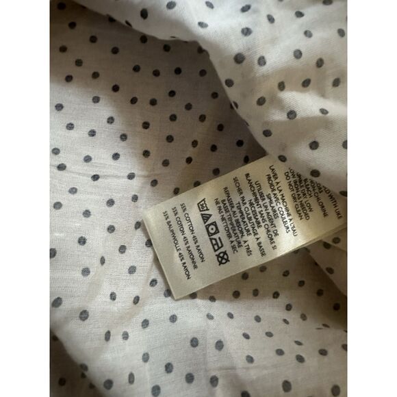 Maeve By Anthropologie M Polka Dot Ruffle Blouse Top - Picture 4 of 6